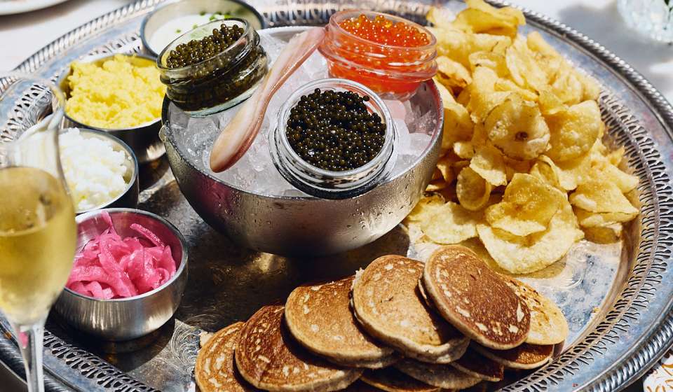 Caviar Service - Fives Bar New Orleans