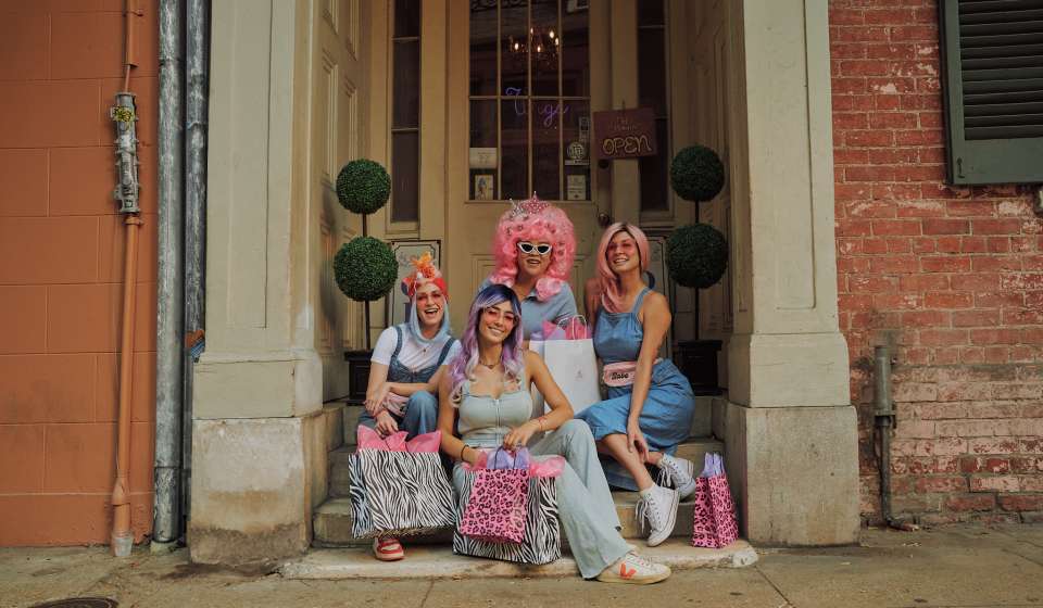 A Bachelorette Party Outside of Fifi Mahony’s – New Orleans French Quarter