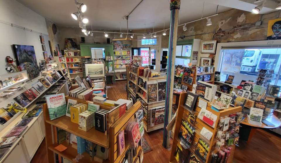The interior of Frenchmen Art & Books