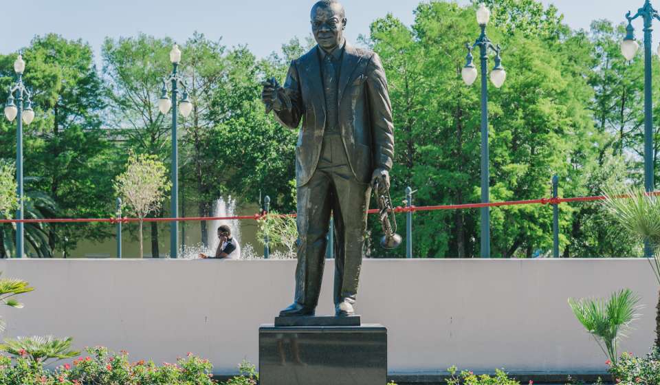 Louis Armstrong Statue in Armstrong Park