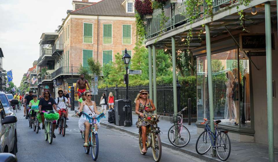 Bicyclists on Royal Street
