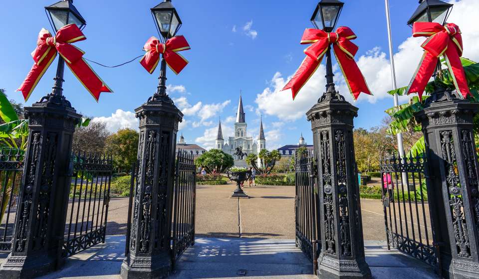 Jackson Square and St. Louis Cathedral - Christmas 2015