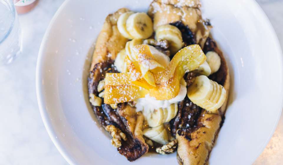 Bananas Foster French Toast - Brunch at Stanley