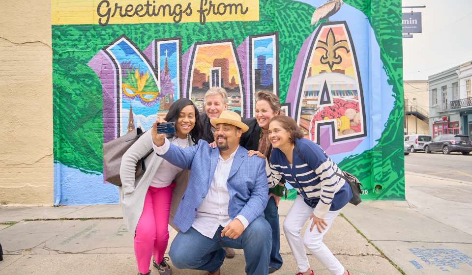 Selfie in Front of NOLA Mural