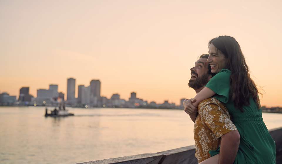 Couple at Crescent Park - Sunset