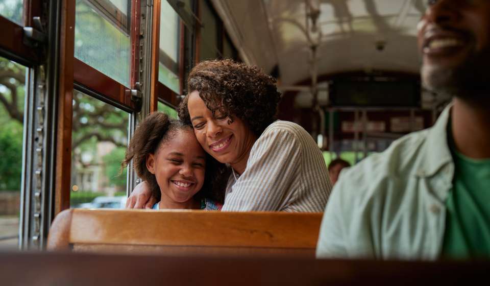 Mother & Daughter on Streetcar