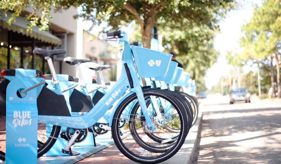 a blue bike