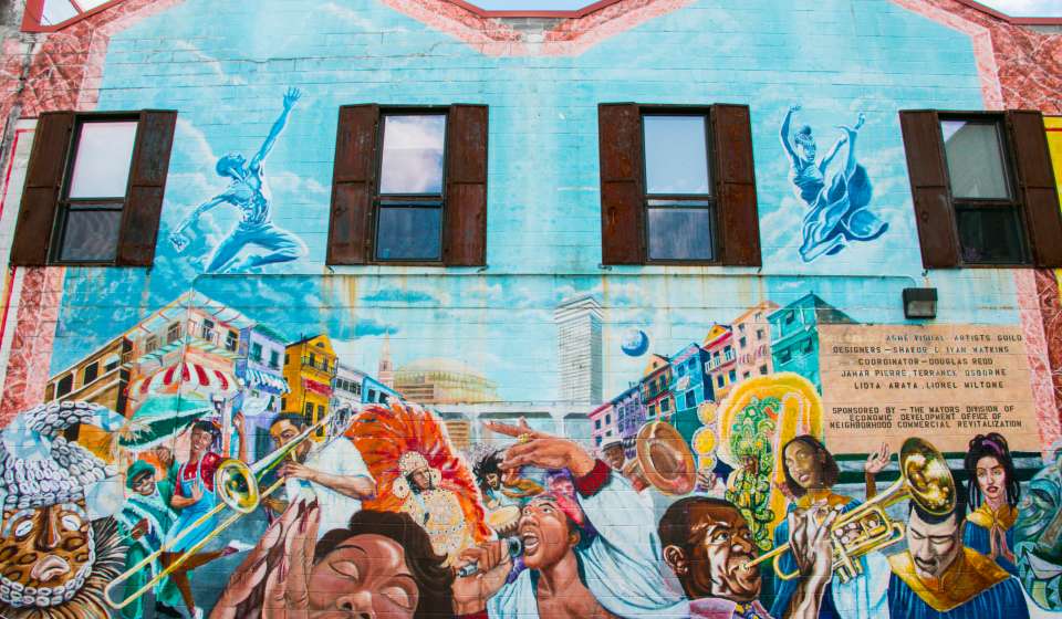 Mural on Oretha Castle Haley Blvd