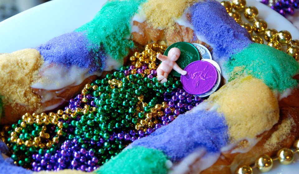 King Cake with Beads