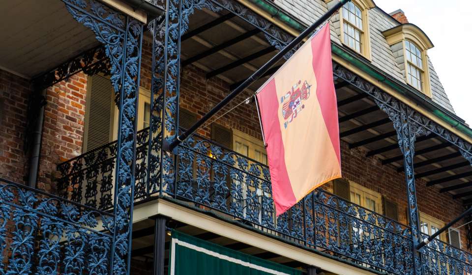 Spanish Flag - French Quarter Balcony