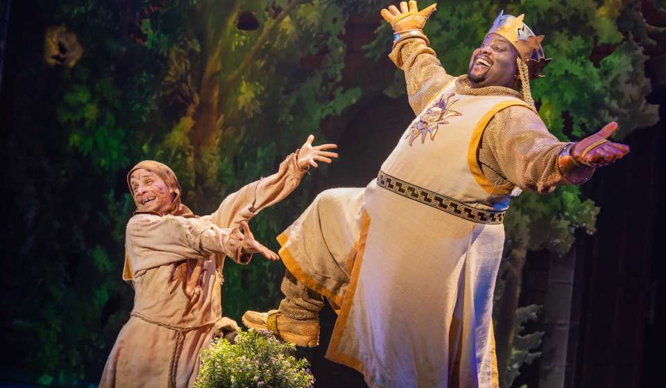 (L-R) Blake Segal and Major Attaway in the North American Tour of SPAMALOT