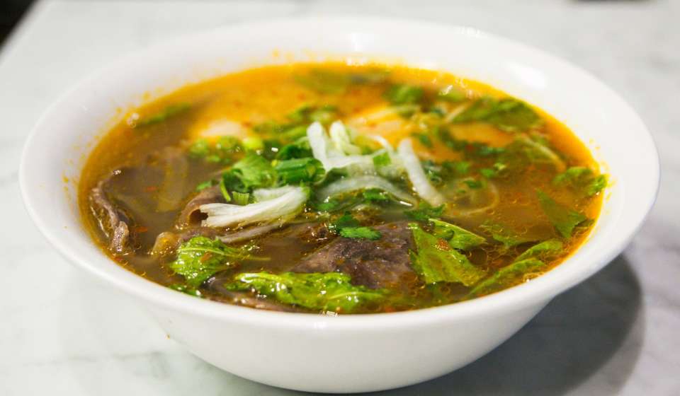Pho Tau Bay bowl of soup called Bun Bo Hue