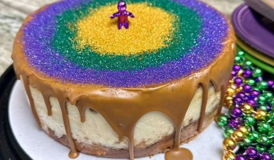 The Batterina - Cookie Butter King Cake Cheesecake