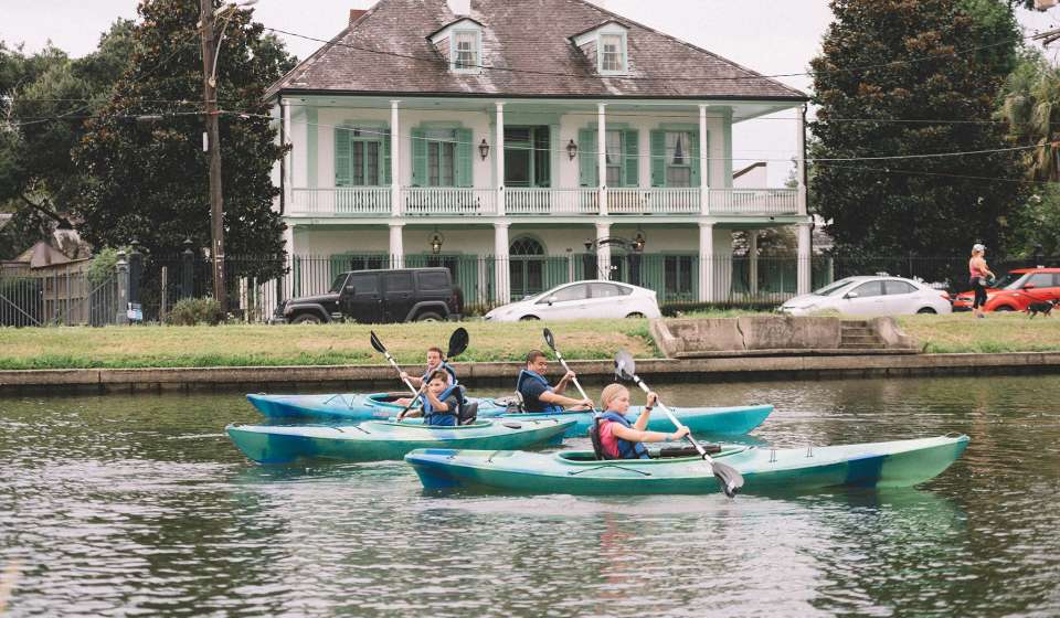 Kayak en el Bayou St. John