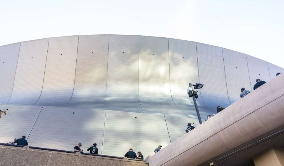 The Superdome on game day