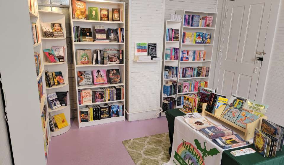 Tubby & Coo’s pocket bookshop inside The Good Shop