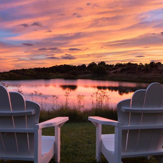 Sunset over Blue Lake