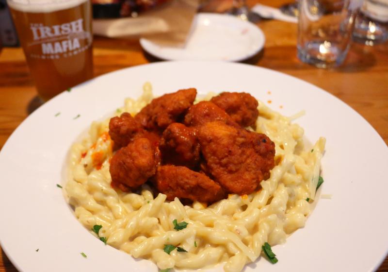 Buffalo mac and cheese from Irish Mafia Brewing Company