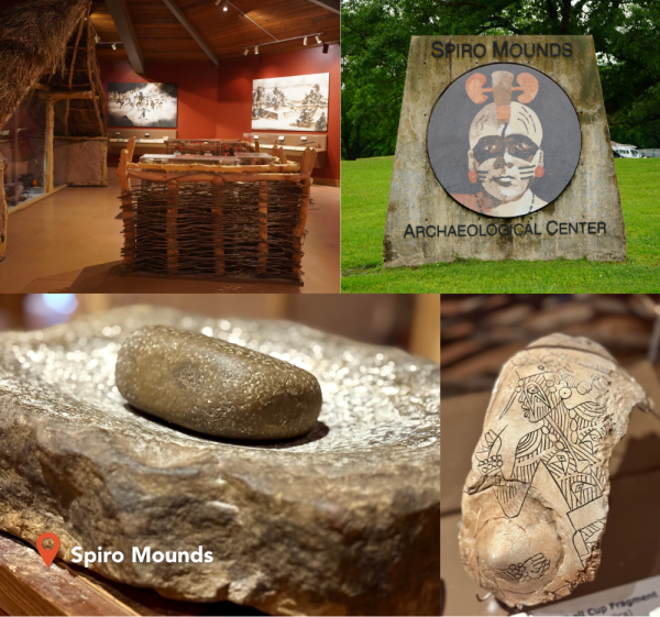 Spiro Mounds was a major ceremonial and trade center of the Mississippian culture.