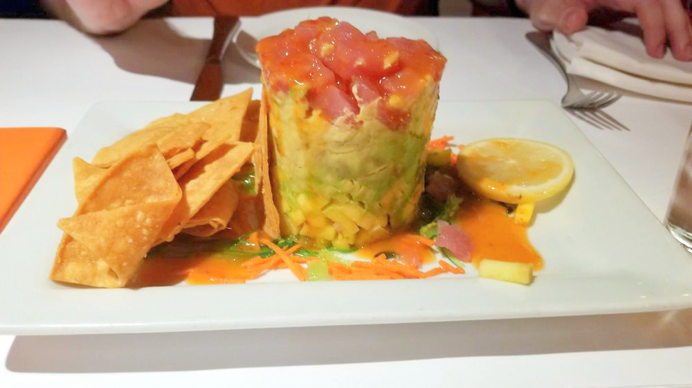 Ahi tuna tower