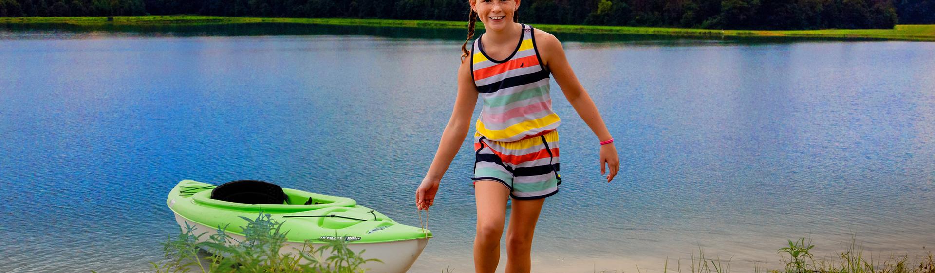 Howell Woods lake great for kayaking, located near Four Oaks, NC.