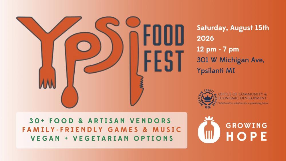 Flyer with copy reading "Ypsi Food Fest"