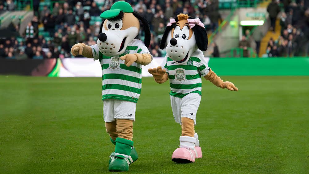 Celtic FC Mascots, Hoopy & Hailey