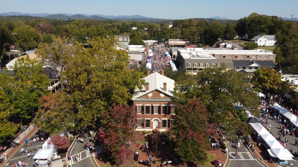 Gold rush aerial view