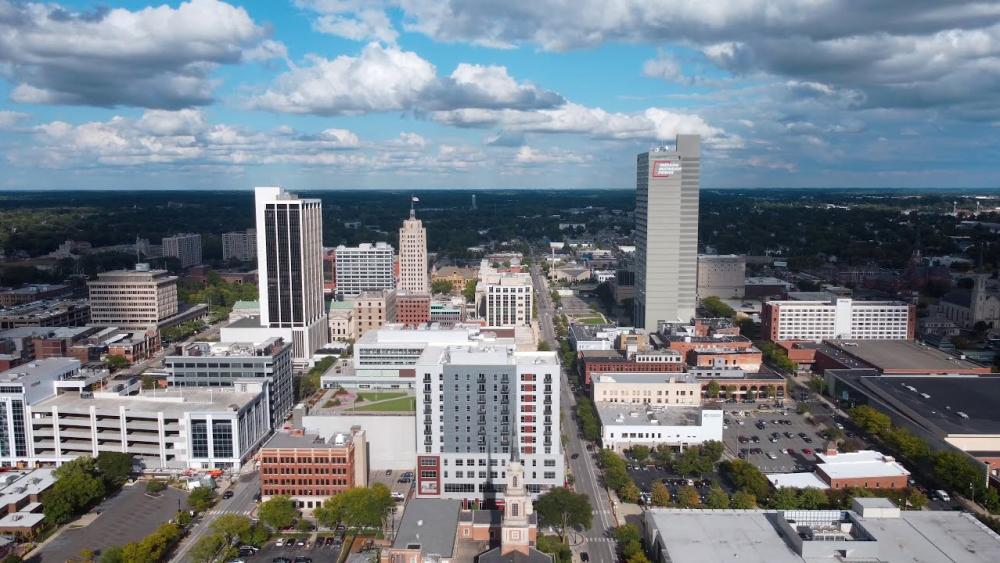 Fort Wayne Skyline. Still photo from the Power of Fort Wayne's Story video