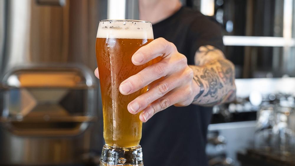 Serving a craft beer