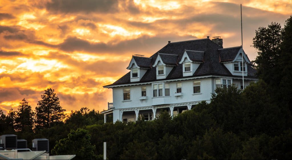 Outside View of Michigan Governor’s Summer Residence on Mackinac Island
