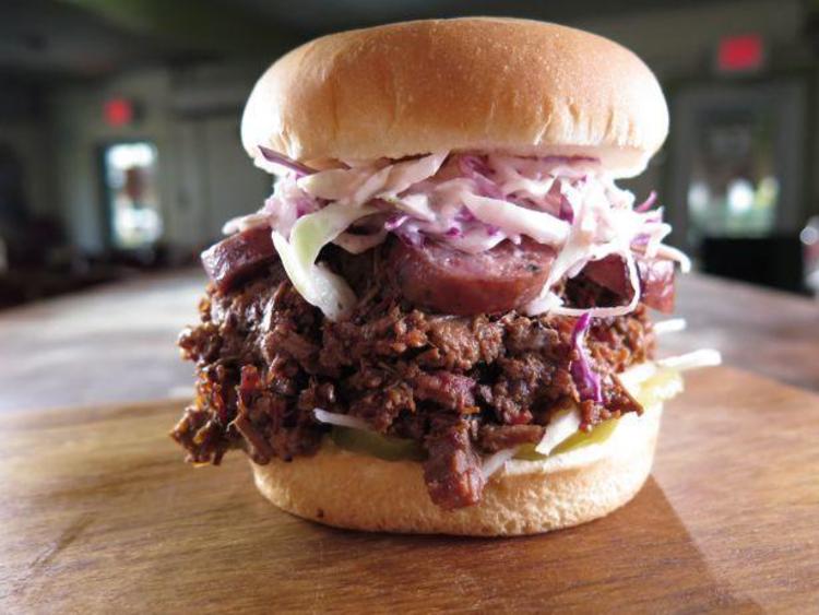 The Tipsy Texan sandwich from Franklin Barbecue
