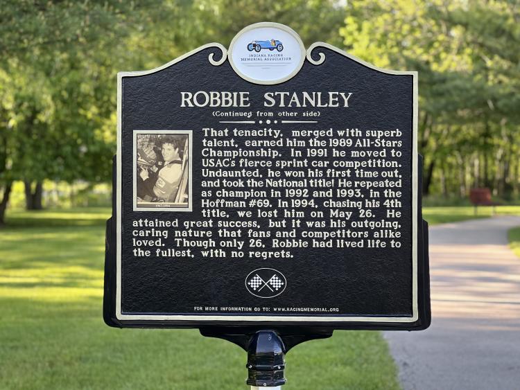 Brownsburg Racing Memorial Trail - Robbie Stanley