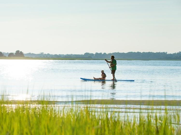 Father daughter morning SUP session