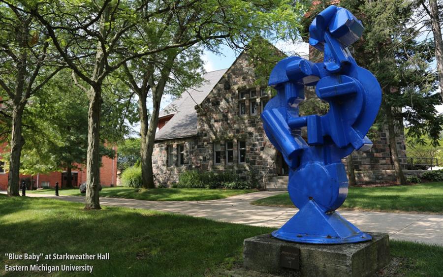 Sculptures at Eastern Michigan University