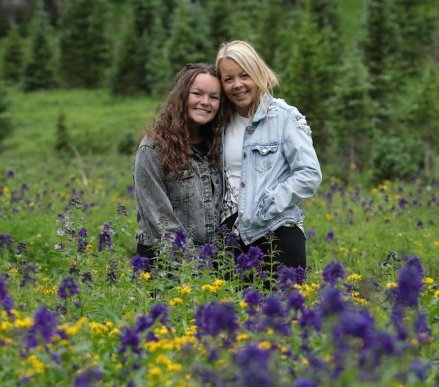 Ladies in the flowers