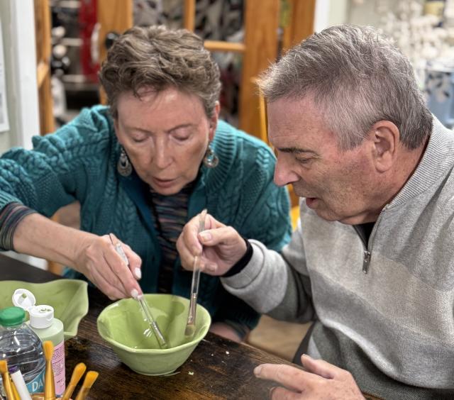 Woman and Man Painting