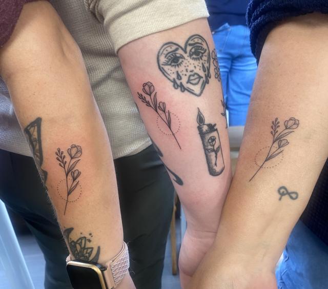Matching group tattoos for friends