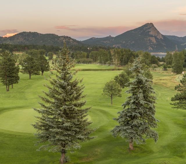Sunset Over the Lake Estes 9-Hole Golf Course