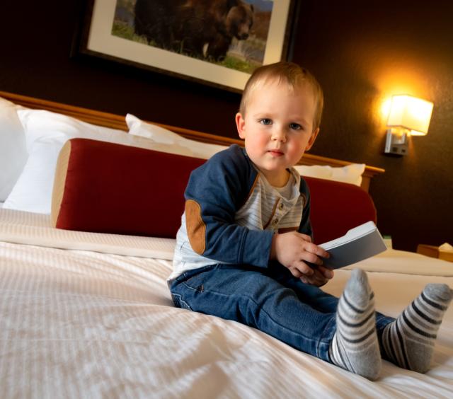 Playing on the bed