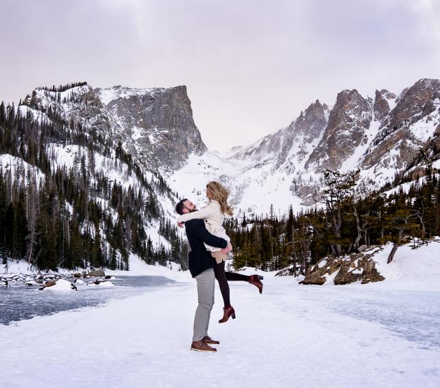Engagement Photography at Dream Lake in Rocky Mountain National Park