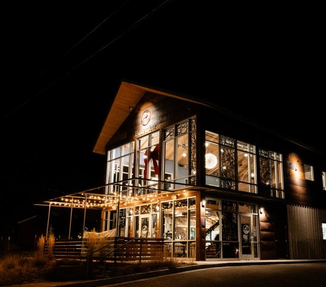 Wedding Venue Exterior at Night