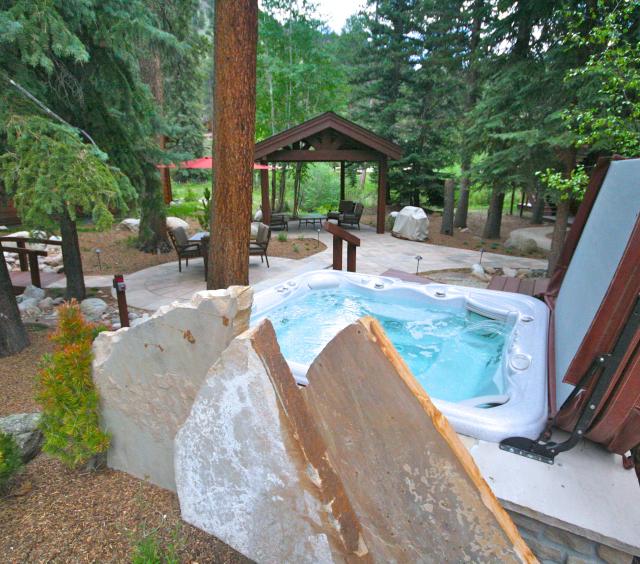 Hot tub and gazebo