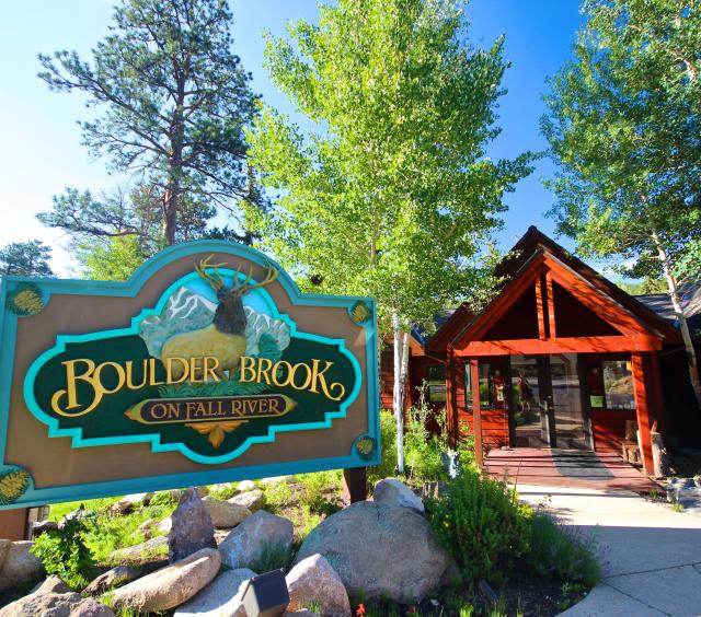 Sign and front desk entry