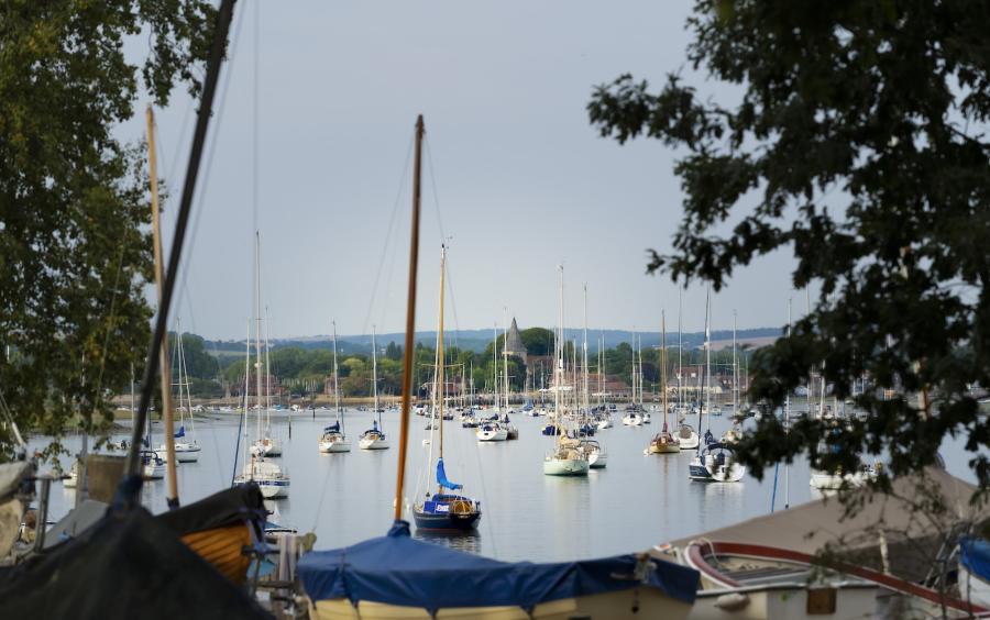 Chichester Harbour with boats