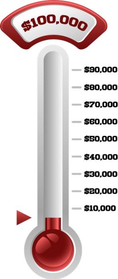 Fundraising progress thermometer