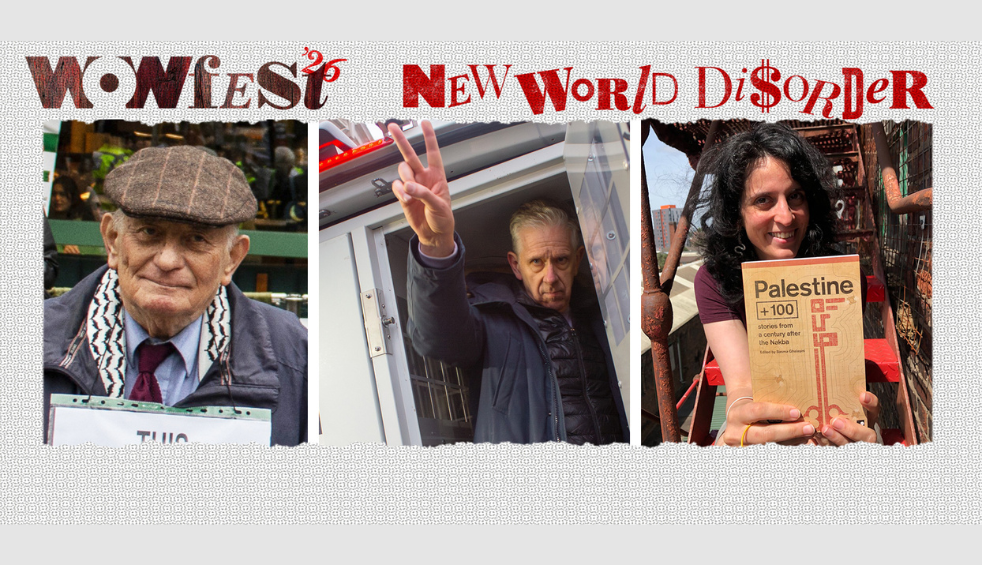 Three separate photos of people in a row. It says 'Wowfest26 New World Disorder'