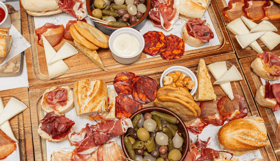 Meat and cheese platter