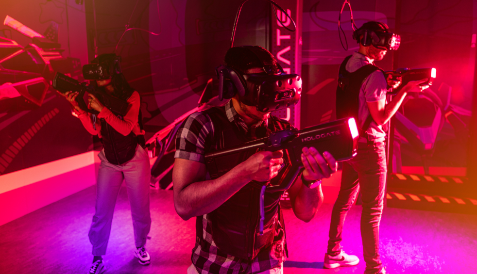 People playing laser tag at Gravity Max