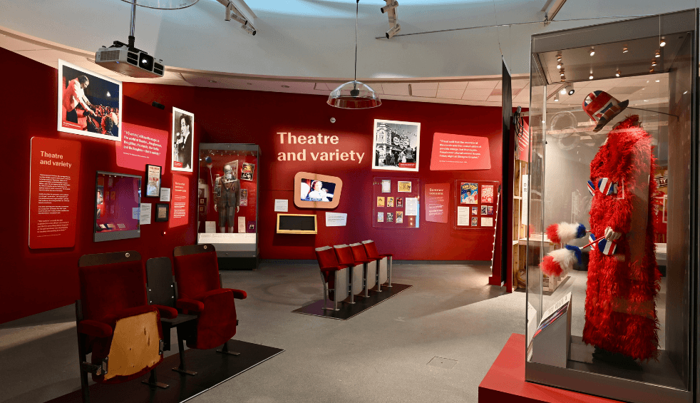 Inside the exhibition at Museum of Liverpool about Ken Dodd